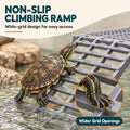 Upgraded Hanging Turtle Basking Platform with Ramp & Built-in Feeding Tray