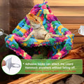 QWR Hand-Knitted‌ Soft Lizard Hammock,Double-Layer Hammock for Bearded Dragon Tank,Hanging Reptile Swing Hammock with St
