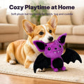 Blnboimrun Halloween Dog Toys for Aggressive Chewers, Squeaky Plush Bat with Crinkle Paper, Durable Interactive Chew Toy
