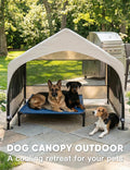 Suddus Dog House Outdoor, Extra Large Dog Tent Outside, Dog Shade Shelter with Three-Sided Breathable Mesh Windows, Sun Rain Cover for Pet, Dogs 48" D x 48" W x 39" H
