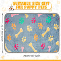 Chumia 18 Pcs Fleece Pet Blanket Soft Warm Sleep Mat Fluffy Cute Puppy Supplies Paw Bone Star Elephant Dot Heart Print Design Bed Blankets for Dog Cat Kitten Animals(30 x 20 Inch,Cute)
