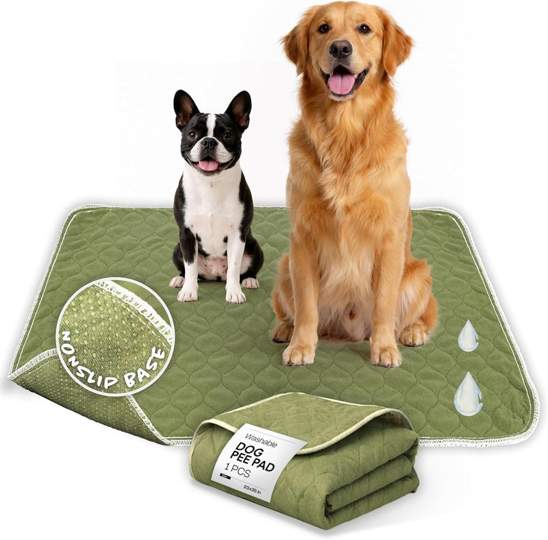 Washable Pee Pads for Dogs 23x35 – Reusable Puppy Pads for Pee Potty Training & Indoor Dog Potty – Nonslip & Large Water