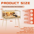 PROLEE Hamster Cage Wooden Chew Proof, Extra Large Mice and Rat Habitat Openable Top with Acrylic Sheets Solid Built Sma