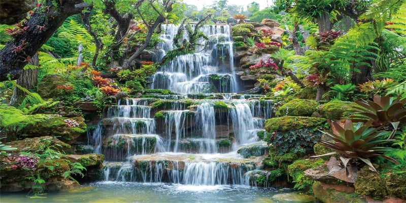 48x24 inches Waterfall Aquarium Backdrop Plants Reptile Habitat Background