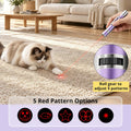 Cat Toy, Distinctive Purple Painted Metal Casing with Paw Print Design, USB Rechargeable, 3 Light Modes & 5 Adjustable Patterns,Interactive Chase Toy for Indoor Cat & Dog & Bird Training & Exercise