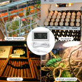 Digital Probe Thermometer Hygrometer for Reptiles - 2-in-1 Terrarium Monitor with Instant Reading, Mini Design for Turtl