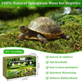 Riare 8OZ Sphagnum Moss for Reptiles- 10QT Natural Reptile Moss Bedding