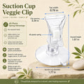 Bearded Dragon Food Bowl Set with Veggie Clips, Shallow Salad Dish