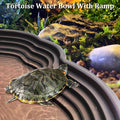 Reptile Water Dish with Ramp Turtle Bathing Pool 7 Pcs Feeding Bowl
