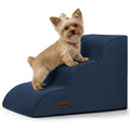 Aodisman Dog Stairs for Small Dogs,3 Step Dog Ramp for Couch and Bed,Pet Stairs with Non-Slip Bottom for Old Cats,Indoor Pet Steps,Comfort,Durable,15.4" H,Blue