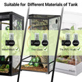 REPTI ZOO Magnetic Reptile Thermometer and Humidity Gauge, Digital LCD Temperature Humidity Monitor, Tank Terrarium Temp