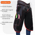 – Premium Cowhide Leather Farrier Apron | Adjustable Waist | Breathable Air Mesh Lining, Foam Knee Pads, Magnets & Knife