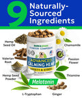 BARK&SPARK Advanced Calming Chews for Dogs - Hemp Chew + Melatonin - Anxiety Relief - Sleep Aid - Relaxing Treats - Stre