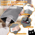 Kozvva Cat Litter Mat, Honeycomb Double Layer Waterproof & Urine Resistant Non-Slip Litter Trapping, Easy Clean Washable Scatter Control for Litter Box (Gray, 24x15 Inch)