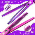 Dream Reach Dog Grooming Scissors - 7" Professional 6 in 1 Pet Scissors Sharp and Durable Shears Set Thinning, Chunker, 