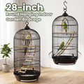 28-inch Round Hanging Indoor or Garden Bird Cage with Ladder,Swing,Feeder