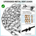Heavy Duty Dog Chain for Yard-15FT Metal Dog Chain Leash Chew Proof,Long Dog Lead for Outside with Strong Swivel Hook,Ou