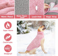 Malier Dog Winter Coat, Reversible Fleece, Small, Pink - Windproof, Warm Dog Jacket for Small Medium Large Dogs