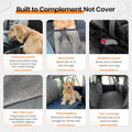 4Knines Back Seat Extender for Dogs Hard Bottom w/EZ Door Guard Black Reg