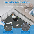 Guinea Pig Cages with Tarp and Bedding Pee Pad Liner, 2-Story Large Guinea Pig Playpen C&C Loft Cage for 2 Rabbit Bunny 
