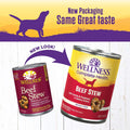 Wellness Complete Health Stew Adult Canned Wet Dog Food, Grain Free, Natural, Beef Recipe, 12.5 oz, Pack of 12 Cans