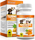 Turmeric for Dogs, 180 Turmeric Curcumin Tablets Supports Heart, Immune System Booster, Hip & Joint Support, Dog Pain Re