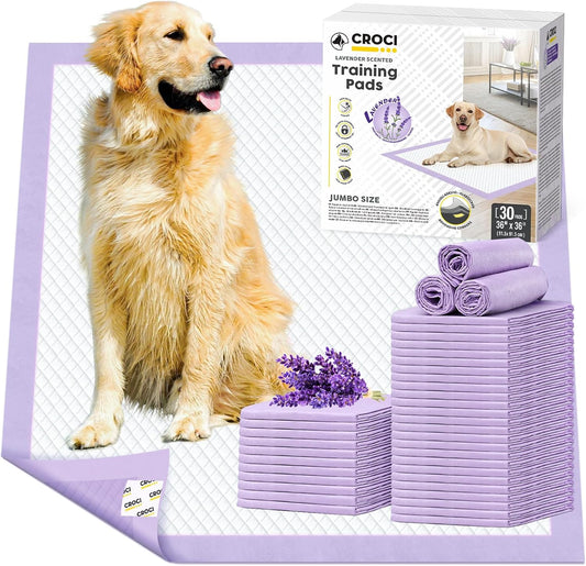 CROCI Dog Pads Extra Large 36x36in, Puppy Pads with Adhesive Tabs Super Absorbent Up to 11 Cups, Disposable (30 Counts)