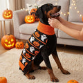 KYEESE Dog Halloween Sweater for Large Dogs Knit Pet Outfit with Pumpkin