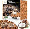 REPTI ZOO 72 Quart Reptiles Coconut Chip Substrate, Coco Husk Reptiles Bedding for Ball Python, Snakes, Geckos, Lizards,