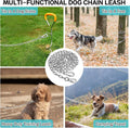 Heavy Duty Dog Chain for Yard-15FT Metal Dog Chain Leash Chew Proof,Long Dog Lead for Outside with Strong Swivel Hook,Ou