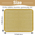 DYAUS Rabbit Scratching Pad, Sisal Bunny Scratch Pad, Natural Rabbit Foraging Mats for Cages, Indoor Bunny Toys Accessor