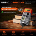 DARKBEAM 365nm UV Flashlight USB-C Black Light with Filter and LCD Display