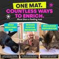 Jackson Galaxy Mmmeow Mat - Slow Feeding Interactive Puzzle Mat for Cats