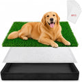 Dog Grass Pad with Tray 32"x22" Dog Potty Grass with 8pc Pee Pads