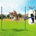 PAWISE Dog Agility Training Equipment,Pet Training Hurdles & Weave Poles Set with Adjustable Jump Bar,Outdoor Dog Obstac