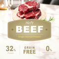 Herz Air-Dried Dog Food – New Zealand Grass-Fed Beef Recipe 2 lb, Single Pure-Meat, Grain Free, All Natural, High Protein, Limited Ingredients