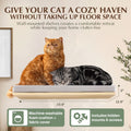 Extra Large 23.6”x12.6” CALLICO HAVEN- Stylish Cat Wall Shelves with Cushion, Modern Wall-Mounted Cat Tree Furniture, Wi