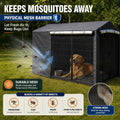 Outdoor Dog Kennel Cover 8’D x 4’W x 6’H, Heavy Duty Weather Cover Only