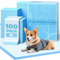 Powools Puppy Pads - Super Absorbent & Spill-Proof Pee Pads for Dogs with 6-Layer Material, Quick-Dry & Hassle-Free Potty Pads for Floors, Furniture, Vehicle, 22" × 22", 100 Packs