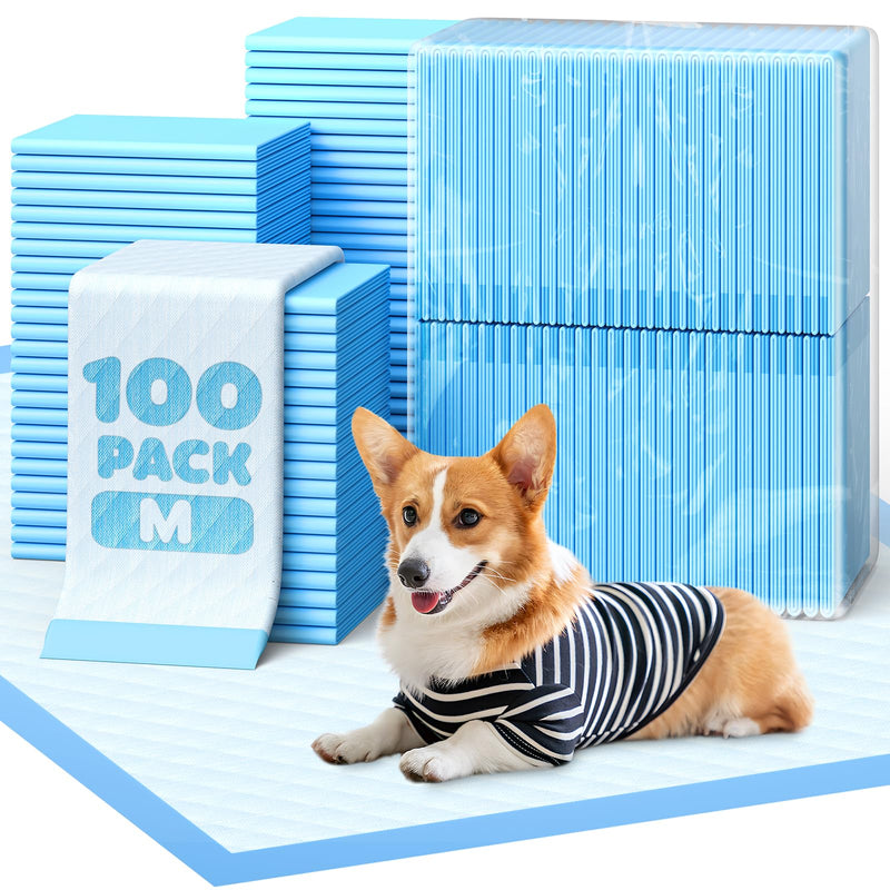 Powools Puppy Pads - Super Absorbent & Spill-Proof Pee Pads for Dogs with 6-Layer Material, Quick-Dry & Hassle-Free Potty Pads for Floors, Furniture, Vehicle, 22
