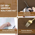 Climbing Cat Scratcher Mat Trimmable Cat Scratching Post Carpet 78.7’’x15.8’’ Self Adhesive Carpet Mat Pad Replacement for Cat Tree Shelves Post Couch Wall Furniture Steps DIY Protector (Brown)