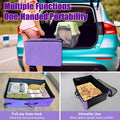Large Portable Cat Travel Litter Box with Lid,Silicone Folding Bowl & Little Scooper, Leak-Proof and Foldable Travel Cat