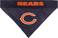 NFL DOG BANDANA - CHICAGO BEARS REVERSIBLE PET BANDANA. 2 Sided Sports Bandana with a PREMIUM Embroidery TEAM LOGO, Larg