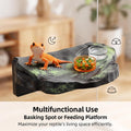 Magnetic Reptile Ledge, Rock Basking Platform for Terrarium