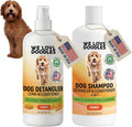 Dog Shampoo & Dog Detangler Spray, Tearless, Dog Bath Supplies, Mango 16 oz