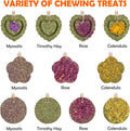 Sofier 20Pcs Timothy Hay Treats - Natural Chews for Teeth - Handmade Rabbit, Chinchilla, Gerbil, Rat, Hamster Toys - Bun