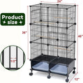 VISCOO Upgraded Encrypted 46-Inch Bird Cage, with Wooden Perches, Metal Parakeet Cage with Slide-Out Tray, Water Bottle&Feeder, Bird Cages for Parrot,Parakeets,Cockatiel,Lovebird,Small Mid-Sized Birds