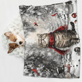 Cute Cat Throw Blanket - Winter Blanket for Cats Dogs Pet Kitten Blankets 23x16 Home Decor for Couch Sofa Bed