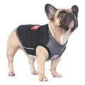 iChoue French Bulldog Summer Cooling Shirt for Dogs UV Sun Protection Vest Sleeveless Stretchy Tank Top English Pug Grey Black - Medium