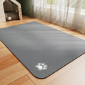 HotLive Dog Food Mat - Absorbent Cat Mat for Food and Water, No Stains Pet Feeding Bowl Mat, Easy to Clean Pet Placemats, Quick Dry Dog Water Dispenser Mat for Messy Drinkers | Paw Dark Grey 12"x 19"